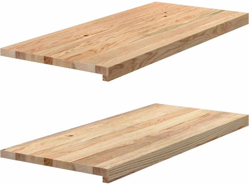 vidaXL Περβάζια παραθύρων 2 τεμ. 90x40x2 εκ. Ακατέργαστο Μασίφ Δρυός