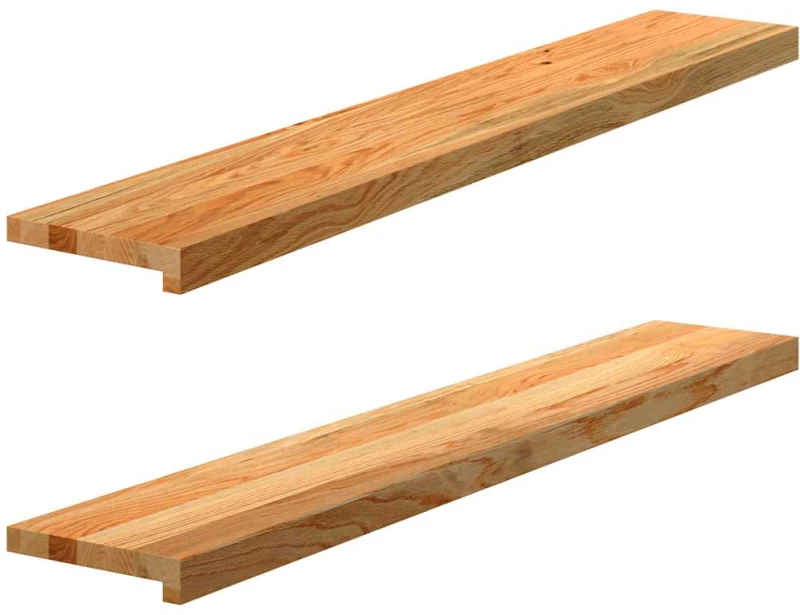 vidaXL Περβάζια παραθύρων 2 τεμ. Αν. Καφέ 120x20x2εκ. Μασίφ Ξύλο Δρυός
