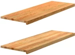 vidaXL Περβάζια παραθύρων 2 τεμ. Αν. Καφέ 120x40x2εκ. Μασίφ Ξύλο Δρυός