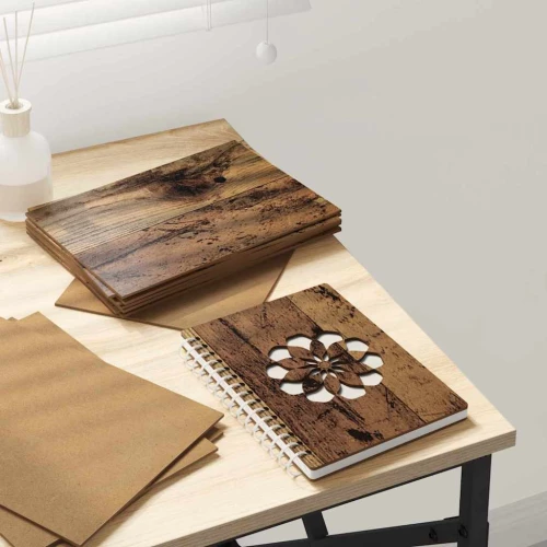 vidaXL Διακοσμητικά Πάνελ 12 pcs Παλιό ξύλο 15 x 21 x 0.27 εκ.