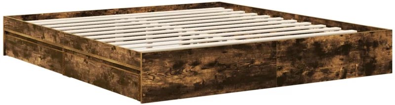 vidaXL Κρεβάτι Αποθήκης Σκυρόδεμα Γκρι 180 x 200 cm Επεξεργασμένο ξύλο