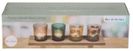 Ξύλινη βάση με 4 θήκες για ρεσώ «Tropical» Y9,5x32x8,5εκ.