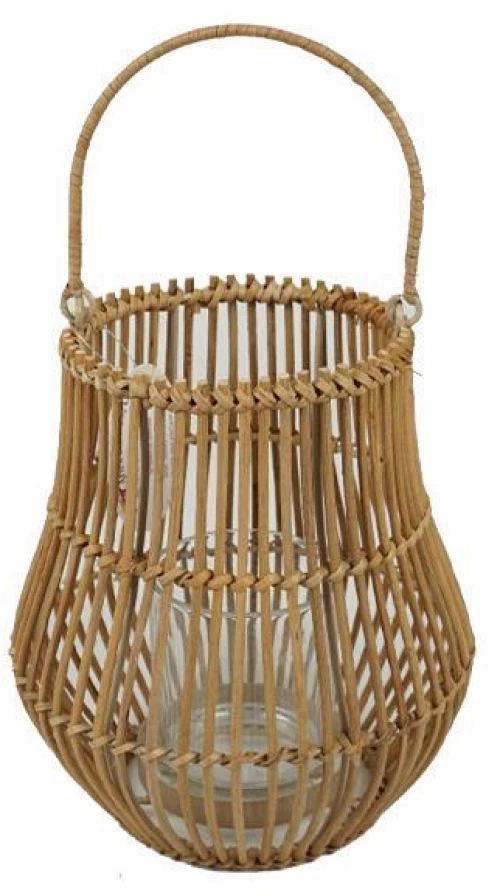 Φανάρι διακοσμητικό boho rattan Ø15/20xΥ37εκ.