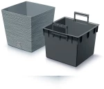 Γλάστρα - κασπώ Furu γκρι Y29x29,5x29.5εκ