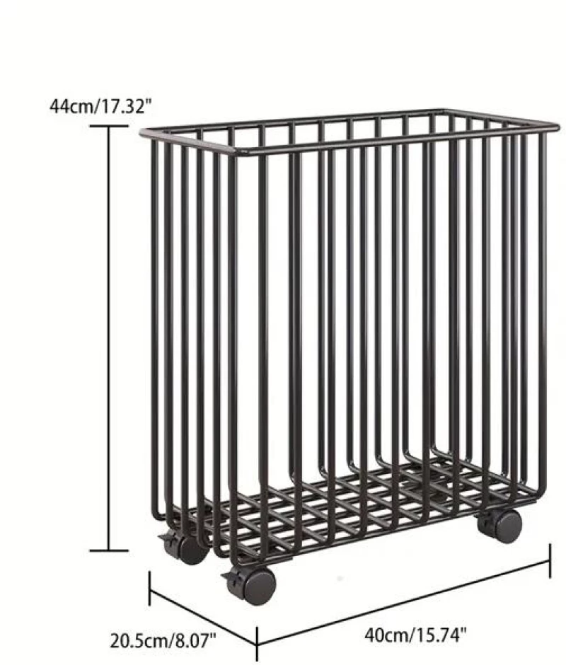 Καλάθι αποθήκευσης μαύρο Υ44x40x20,5εκ.
