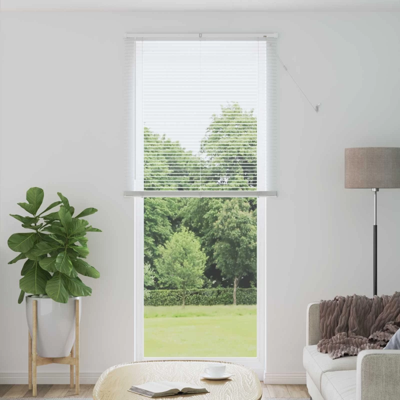 vidaXL Βενετσιάνικη Σκίαση Λευκός 213 x 70 εκ PVC