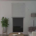 vidaXL Βενετσιάνικη Σκίαση Λευκός 213 x 70 εκ PVC