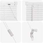 vidaXL Βενετσιάνικη Σκίαση Λευκός 213 x 70 εκ PVC
