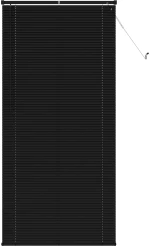 vidaXL Βενετσιάνικη Σκίαση Μαύρο 213 x 80 εκ PVC