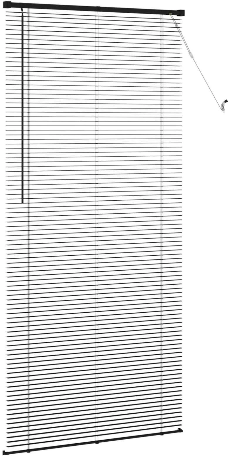 vidaXL Βενετσιάνικη Σκίαση Μαύρο 213 x 80 εκ PVC