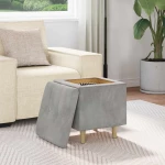 vidaXL Οθωμανικό αποθήκευσης Ανοιχτό γκρι 40 x 40 x 45 cm Βελούδο