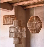 Φωτιστικό οροφής από rattan Y22xØ30εκ.
