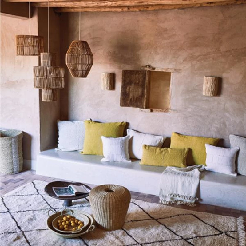 Φωτιστικό οροφής από rattan Y22xØ30εκ.