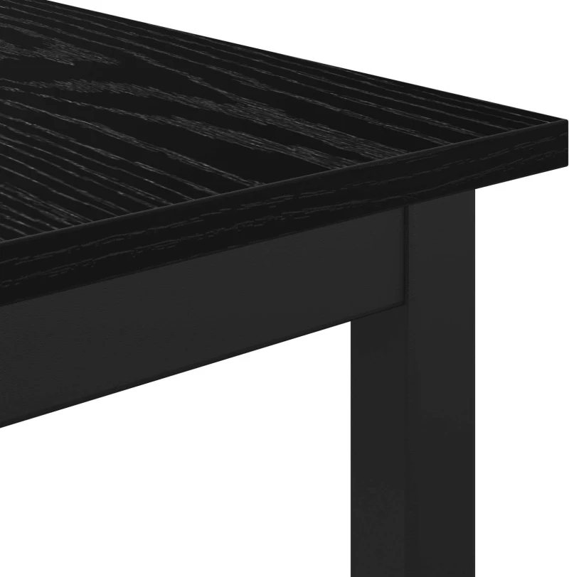 vidaXL παγκάκι Μαύρη Οξυά 110 x 35 x 45 cm Επεξεργασμένο ξύλο