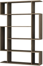 Βιβλιοθήκη Clint Megapap χρώμα καρυδί 108,5x25,5x161εκ.