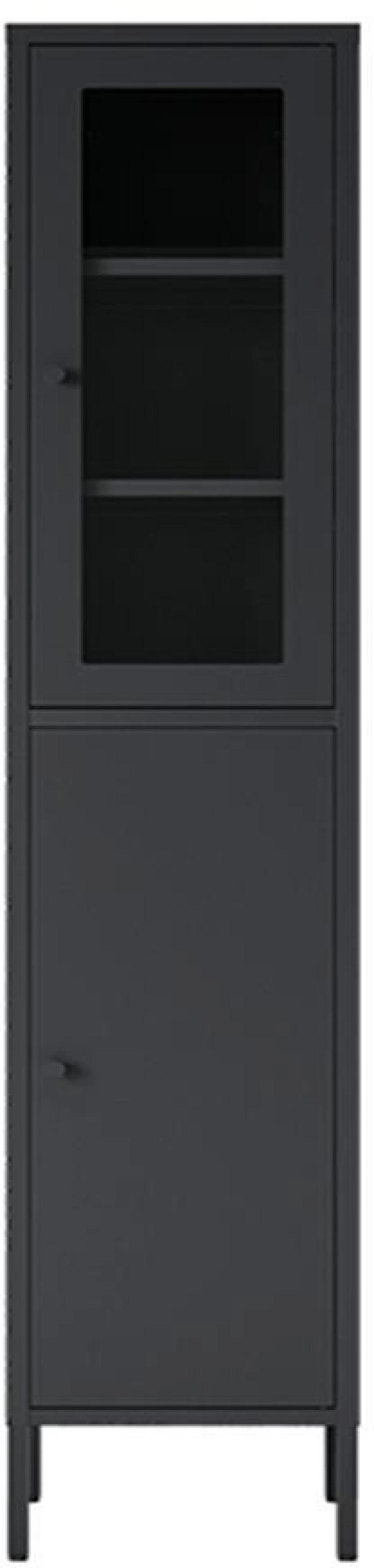 Ντουλάπι μεταλλικό Nextdeco με 2 πόρτες μαύρο Υ180x35x30εκ.