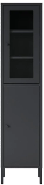 Ντουλάπι μεταλλικό Nextdeco με 2 πόρτες μαύρο Υ180x35x30εκ.