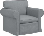 vidaXL Καναπές Ανοιχτό γκρι 95 x 82 x 80 εκ ύφασμα