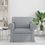 vidaXL Καναπές Ανοιχτό γκρι 95 x 82 x 80 εκ ύφασμα