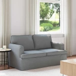 vidaXL Καναπές Ανοιχτό γκρι 144 x 80 x 85 εκ ύφασμα
