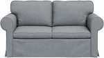 vidaXL Καναπές Ανοιχτό γκρι 155 x 82 x 80 εκ ύφασμα