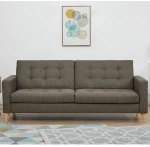 Καναπές κρεβάτι τριθέσιος Nextdeco Soho καφέ-μπεζ Υ81x201x90εκ.