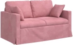 vidaXL Σετ Καναπέ 2 pcs Ροζ 138 x 78 x 80 εκ Βελούδο