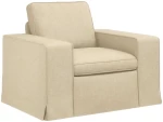 vidaXL Σετ Καναπέ 2 pcs Κρεμ 162 x 80 x 82 εκ ύφασμα
