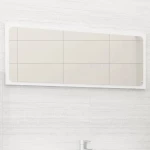 vidaXL Καθρέφτης Μπάνιου Λευκός 90 x 1,5 x 37 εκ. από Μοριοσανίδα
