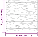 vidaXL Πάνελ τοίχου 12 pcs Άσπρη Πέτρα 50 x 50 cm Φελιζόλ XPS