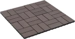 vidaXL Πλάκα Κατασκευής 11 pcs Σκούρο Καφέ 30 x 30 cm WPC
