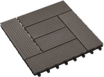 vidaXL Πλάκα Κατασκευής 11 pcs Σκούρο Καφέ 30 x 30 cm WPC