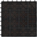 vidaXL Πλάκα Κατασκευής 11 pcs Σκούρο Καφέ 30 x 30 cm WPC