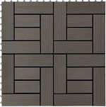 vidaXL Πλάκα Κατασκευής 11 pcs Σκούρο Καφέ 30 x 30 cm WPC