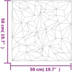 vidaXL Πάνελ τοίχου 24 pcs Μαύρο 50 x 50 cm Φελιζόλ XPS