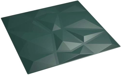vidaXL Πάνελ τοίχου 24 pcs Πράσινο 50 x 50 cm Φελιζόλ XPS