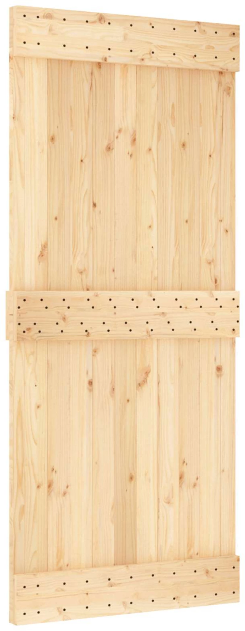 vidaXL Πόρτα NARVIK Φυσικό 90 x 210 cm Συμπαγές Ξύλο Πεύκου