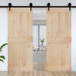 vidaXL Πόρτα NARVIK Φυσικό 90 x 210 cm Συμπαγές Ξύλο Πεύκου