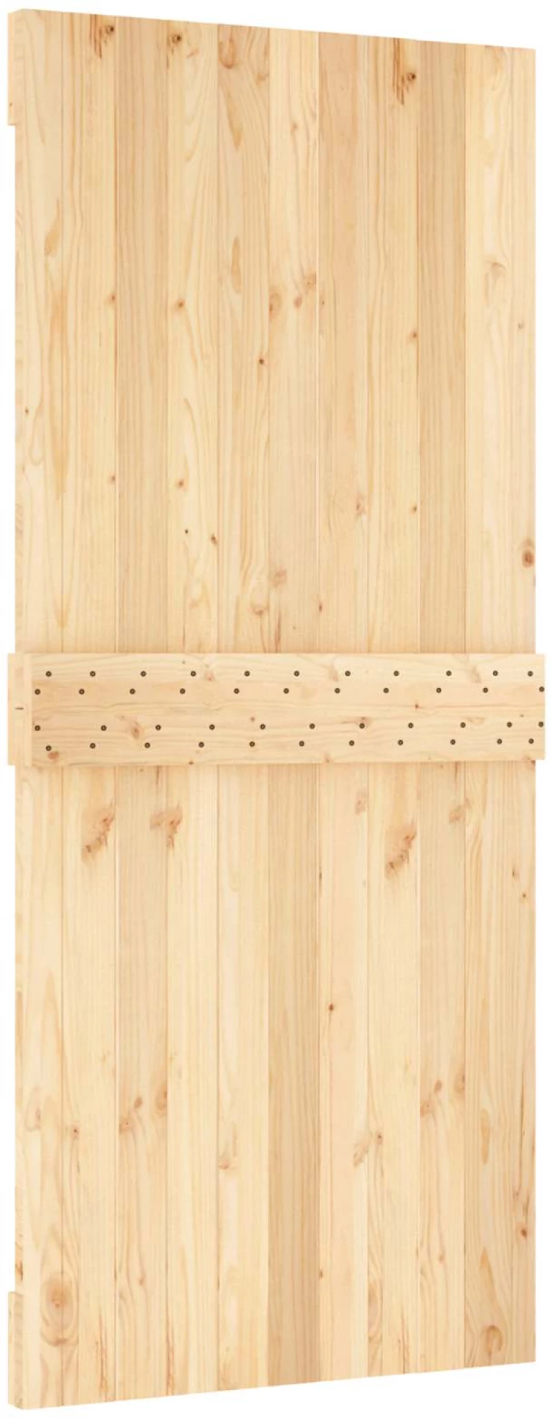 vidaXL Πόρτα NARVIK Φυσικό 90 x 210 cm Συμπαγές Ξύλο Πεύκου