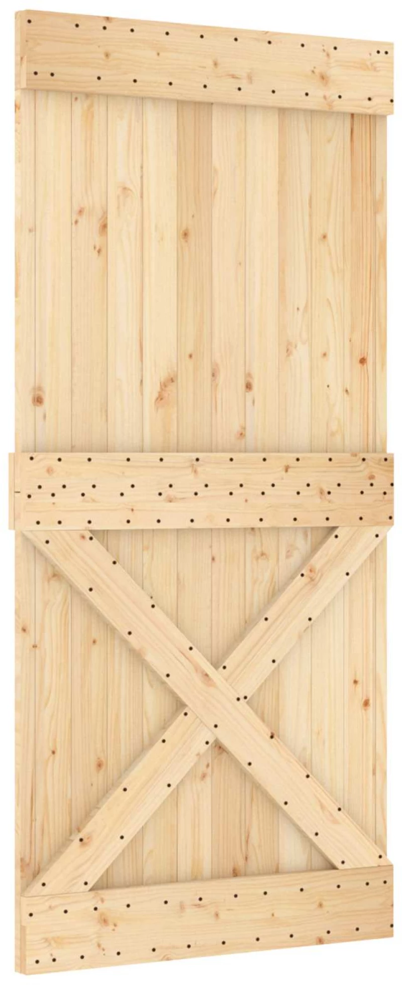 vidaXL Πόρτα NARVIK Φυσικό 95 x 210 cm Συμπαγές Ξύλο Πεύκου
