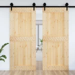vidaXL Πόρτα NARVIK Φυσικό 95 x 210 cm Συμπαγές Ξύλο Πεύκου