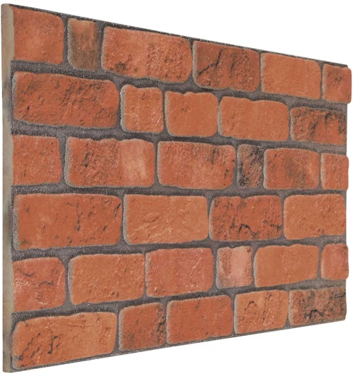 vidaXL Πάνελ τοίχου 10 pcs Τερακότα 100 x 50 cm Αφρός EPS
