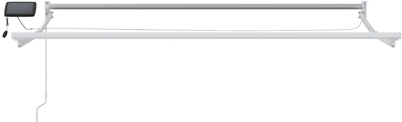 vidaXL Χειροκίνητη αναδιπλούμενη τέντα με LED Μπλε και άσπρο 3,5 x 2 m