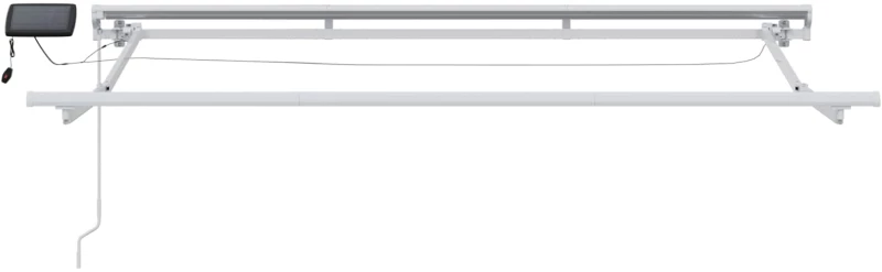 vidaXL Χειροκίνητο πλαίσιο τέντας με LED Άσπρο και Ανθρακί 3 x 2,5 μ