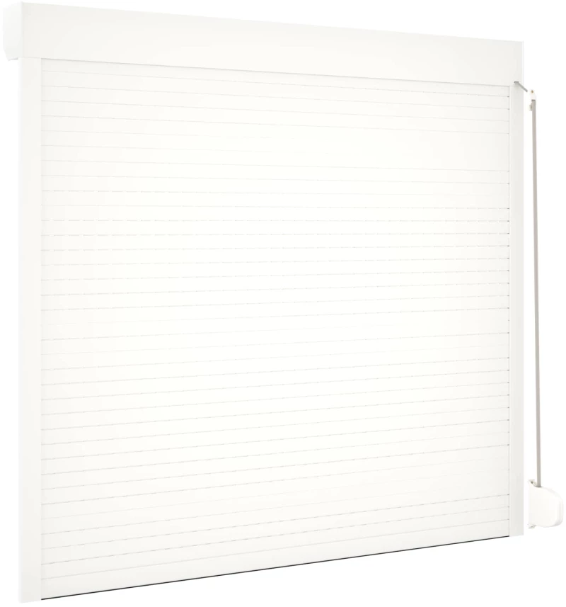vidaXL Ρολό εισόδου Λευκός 160 x 150 cm Αλουμίνιο και Πολυουρεθάνη