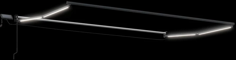 vidaXL Χειροκίνητη αναδιπλούμενη τέντα με LED 4,5 x 3 μ