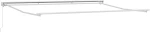 vidaXL Χειροκίνητη Ανακλινόμενη Σκίαση Γκρι και Λευκό 5 x 3 m