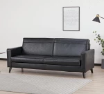 Καναπές κρεβάτι τριθέσιος Nextdeco Soho μαύρος Υ81x201x90εκ.