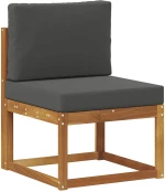 vidaXL Σειρά Καναπέ Εξωτερικού με μαξιλάρι 9 pcs Φυσικό και Ανθρακί
