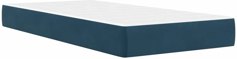 vidaXL Σκελετός κρεβατιού με στρώμα Μπλε 100 x 200 cm Βελούδο